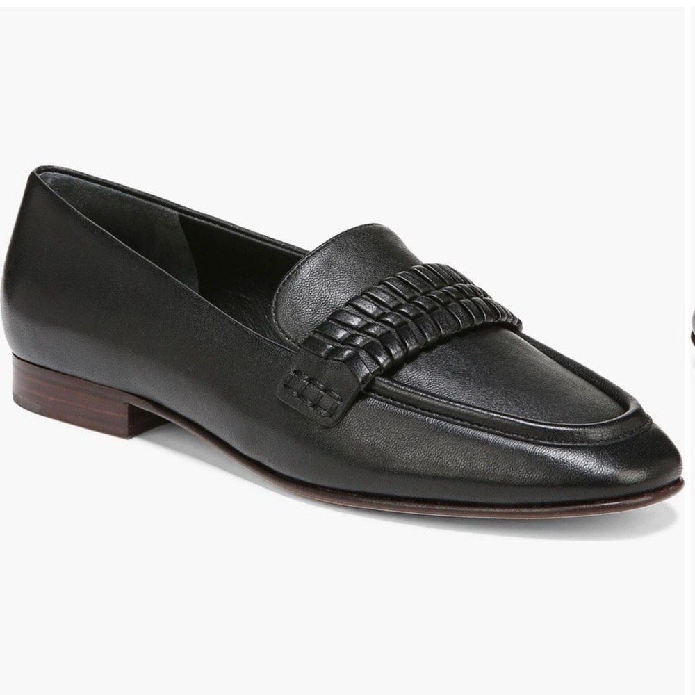 Veronica Beard Arlie Black Lether Loafers size 8.